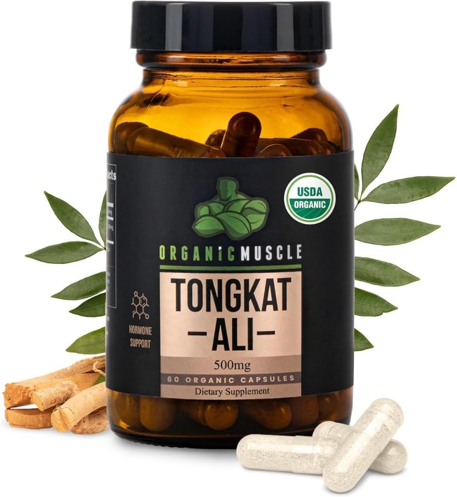 男性、500mgのための有機性筋肉Tongkatアリ - 純粋&ポテントUSDA Eurycoma Longifolia Rootサプリメント60カウント - ワイルドは男性のパフォーマンス、ドライブ&エナジャイザーのための男性の健康ホルモンサポートを成長させました