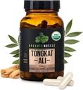 男性、500mgのための有機性筋肉Tongkatアリ - 純粋&ポテントUSDA Eurycoma Longifolia Rootサプリメント60カウント - ワイルドは男性のパフォーマンス、ドライブ&エナジャイザーのための男性の健康ホルモンサポートを成長させました