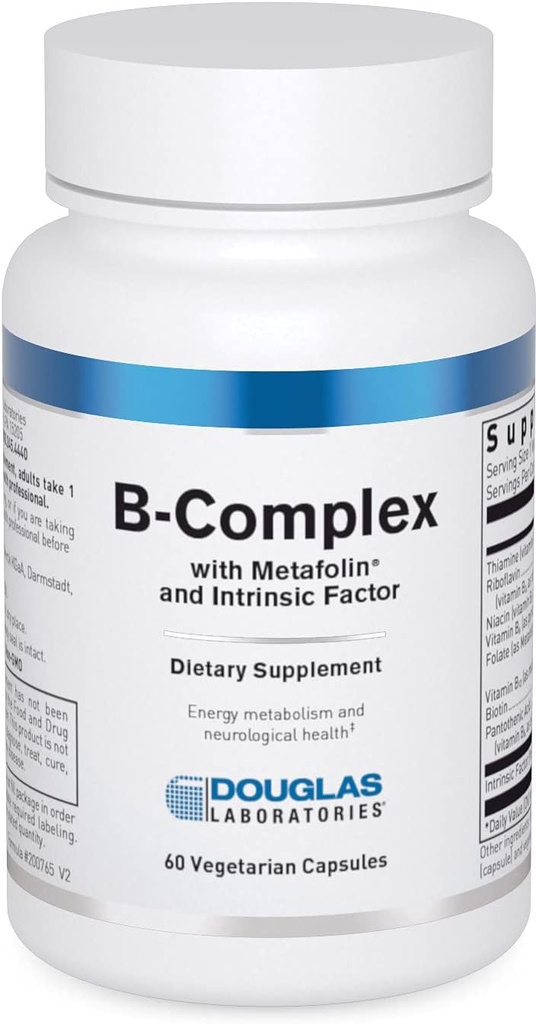 Douglas Laboratories B-Complex w/Metafolin | Comprehensive B Supplement to Support Blood Cells, Hormones, and Nervous System* | 60 Capsules