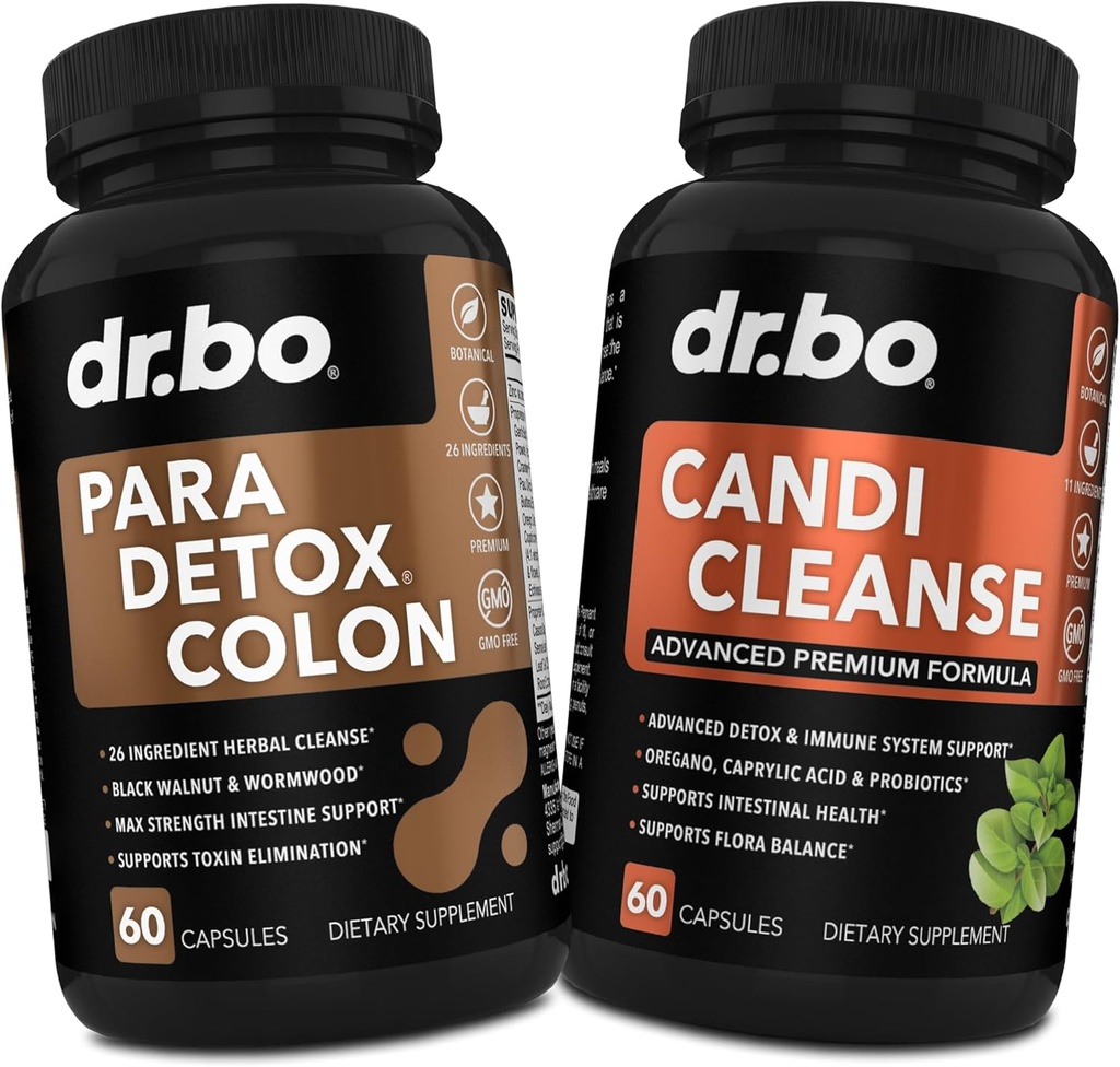 Colon Cleanse Pills Body Detox & Candi Cleanse - Intestinal Guard Cleanser for Stomach & Oral Herbal Oregano & Caprylic Acid Probiotic Complex Capsules, Herbal Wormwood Black Walnut Clove Women Men