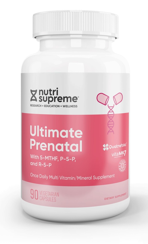 Nutri の最高の Prenatal ビタミン、高吸収性のメチルの葉酸塩が付いている女性のためのプレナタル ビタミンの補足、鉄、コザール、カプセル、90 の計算が付いている 1 日のプレナタルのマルチビタミン
