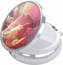 Nipichsha Pill Box, Small Pill Case for Purse & Pocket, Cute Travel Medicine Organizer, Portable Medicine Container Holder to Hold Vitamins, Medication, Fish Oil & Supplements, Red Marble