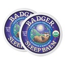 Badger Sleep Balm, オーガニックエッセンシャルオイルアロマセラピー ナチュラルスリープバーム for 大人&子供, リラックス&Calming Lavender & Bergamot ナチュラルスリープサポート, .75 oz Tin, 2-Pack