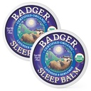 Badger Sleep Balm, オーガニックエッセンシャルオイルアロマセラピー ナチュラルスリープバーム for 大人&子供, リラックス&Calming Lavender & Bergamot ナチュラルスリープサポート, .75 oz Tin, 2-Pack