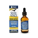 自然な道の銀製の翼のコロイド銀の液体-高められた免疫サポート補足- 250ppm (1250mcg) - 2ozの点滴器