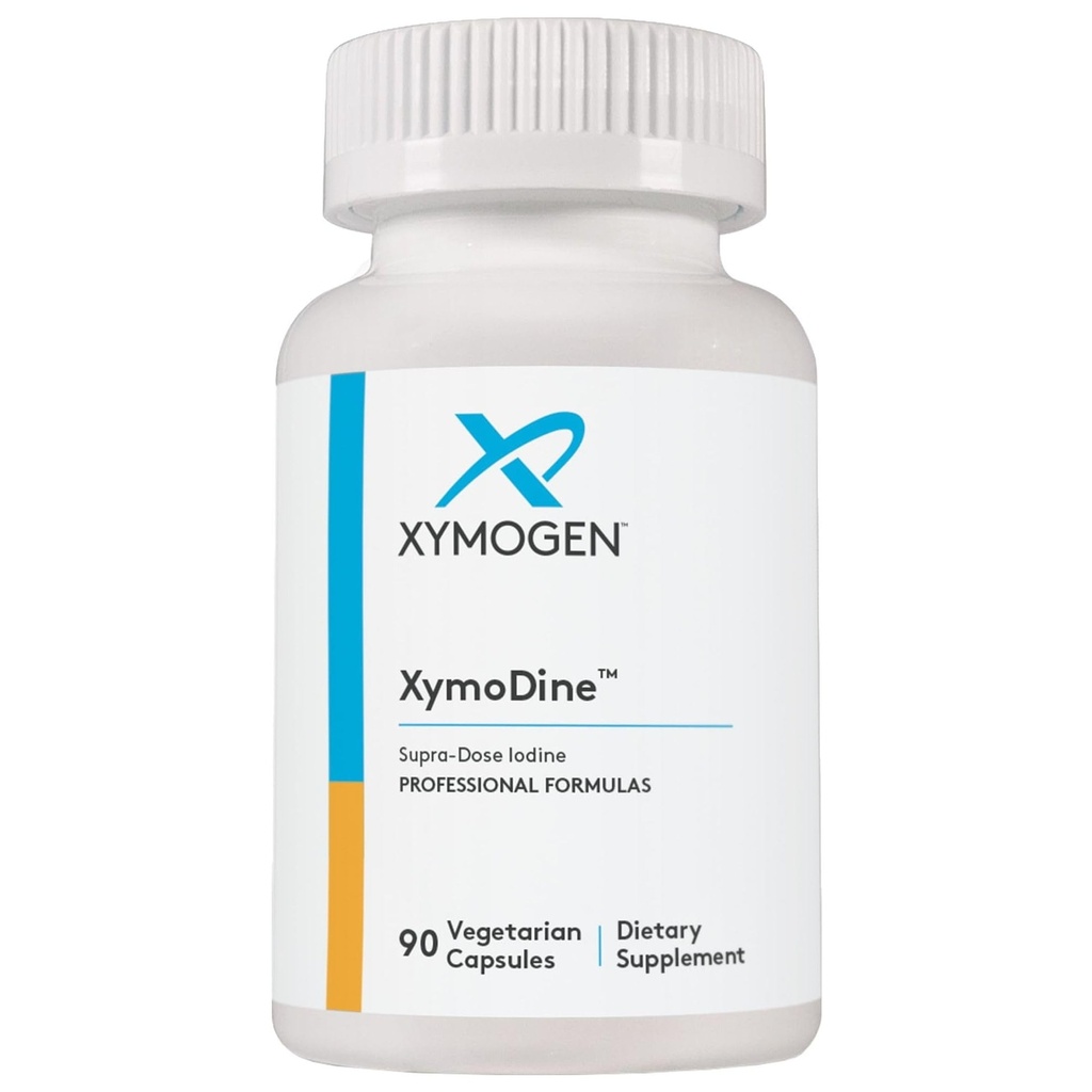 XYMOGEN XymoDineのイオジンの補足-甲状腺ホルモン(90のベジタリアンのカプセル)の健康な統合を支える高い効力のイオジン12.5 g