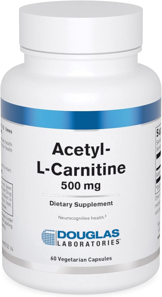 ドグラス研究所 アセチル L-カルニチン 500 mg | 正常な老化プロセス中に脳と神経機能をサポート* | 60カプセル