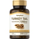 ピッピングロックトルコテールマッシュルーム カプセル 1200mg | 200Pills | Coriolus Versicolor | ハーブエキスサプリメント | 非GMO、グルテンフリー