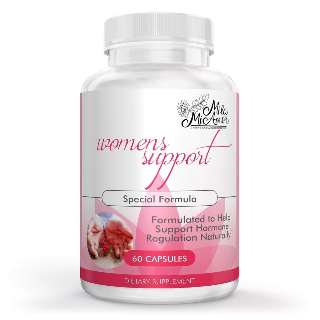 Mila Miamor Women's Support - Hormone Regulator with Natural Ingredients - Estrogen Support for Women — Supplement for Hormone Balance, Menopause & Antioxidant - Made in USA - 60 Capsules