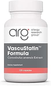 Allergy Research Group VascuStatin Formula Dietary Supplement - Convolvulus arvensis Extract, Healthy Vascularization Function, Phagocytic Activity, Lymphocyte Production - 120 Count