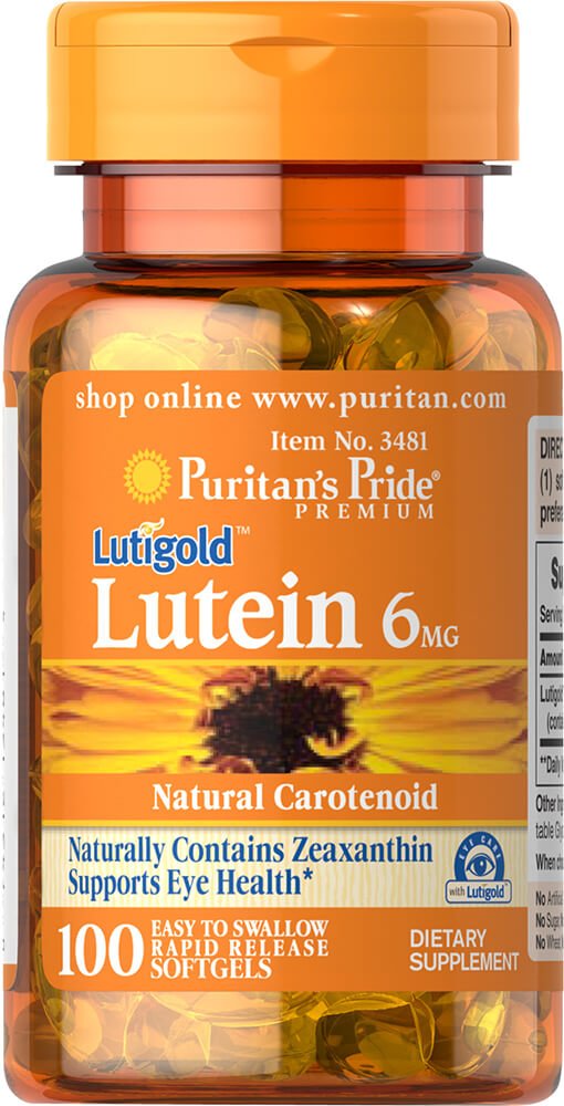 ゼアキサンチンのSoftgels、100の計算が付いているPride Lutein 6 Mg