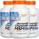 医師のベスト, (3 パックグルコサミンコンドロイチン MSM と OptiMSM, 240 ベジギーキャップ