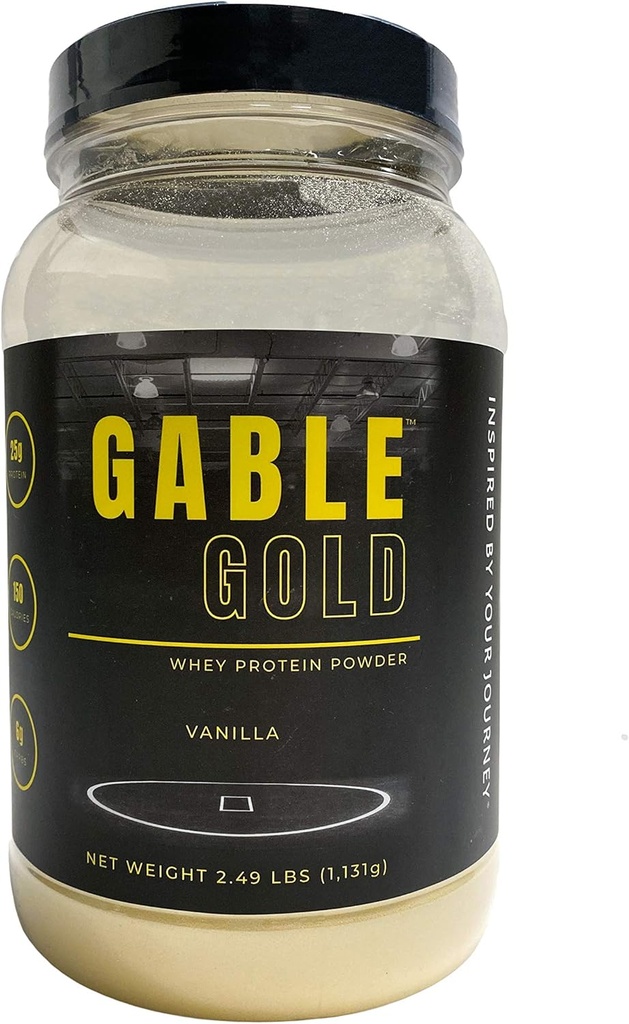 銀製の星の栄養物、Gableの金のバニラの粘着性がある蛋白質の粉+ MCT オイル&インリン、無添加砂糖、30サービングあたりのタンパク質の25g、2.49 Lbs