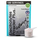 PowerVitamin の不燃性電解物の粉 毎日のエネルギーのための砂糖無し- Keto の電解物- 1000mg のカリウム、120mg カルシウム、マグネシウム、ステビア無し、100 のサービングが付いている水和の粉