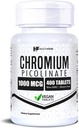 HealthFare Chromium ピコリネート 1000mcg | 400 ビーガン錠 | 高吸収ミネラルサプリメント | ヘルシーな砂糖代謝と栄養素吸収をサポート | 非GMO、グルテンフリー | アメリカ製