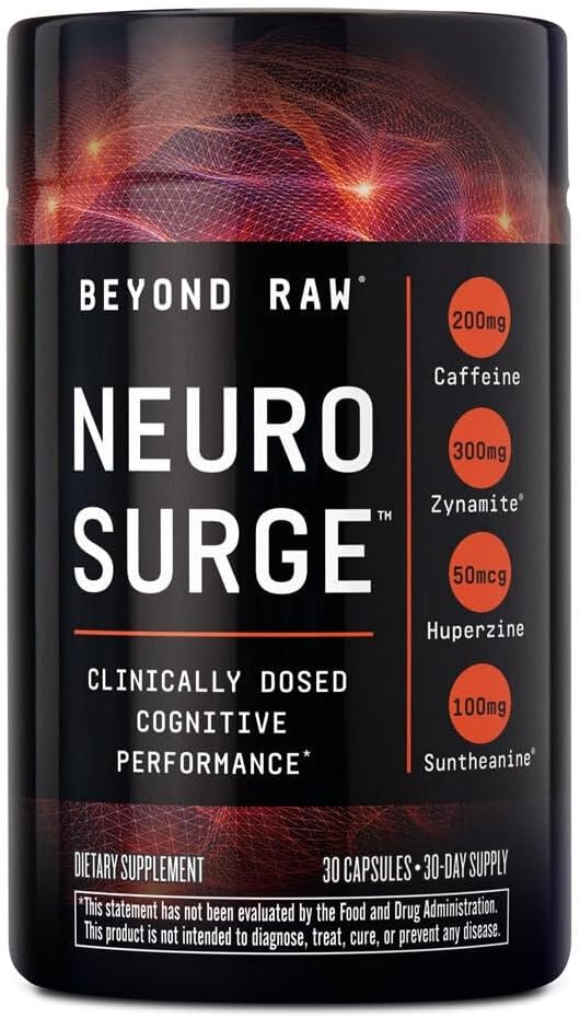 BEYOND RAW Neuro Surge | Clinically Dosed Cognitive Performance | 30 Count