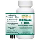 DHAおよび葉酸のSHIFAAの栄養のハラールのprenatalビタミン 高い効力90 Softgels、Keto-Friendlyの ビタミンC 120mg、DHA 250mgの葉酸800mg、EPA 90mgのBiotin及びIodine