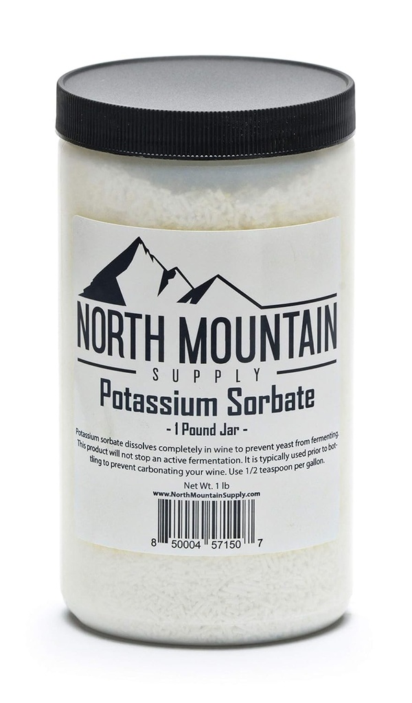 ワイン、醸造、食品保存のための北の山の供給の食品等級のカリウムのSorbateの安定装置– 1ポンドの瓶
