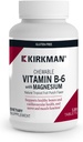 Kirkman - ビタミンB6とマグネシウム - 120錠 - ビタミンB6&マグネシウム補充 - Chewableウエファー - Hypoallergenic
