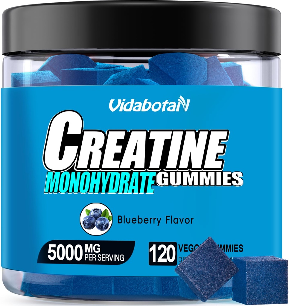 男性のためのクレアチンの Monohydrate のガミー及び女性のための 5g サービングごとのクレアチンの Monohydrate の増加の強さおよび構造筋肉、Sugar 自由、Vegan、ブルーベリーの味、120 の計算、B571