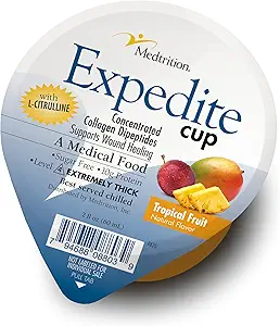 Medtrition Expediteのゼラチンのコップ、速いトラックの傷の治癒、粉、サポート傷、フィートの潰瘍、化粧品の外科、および多く(2 Fl Ozのパック)