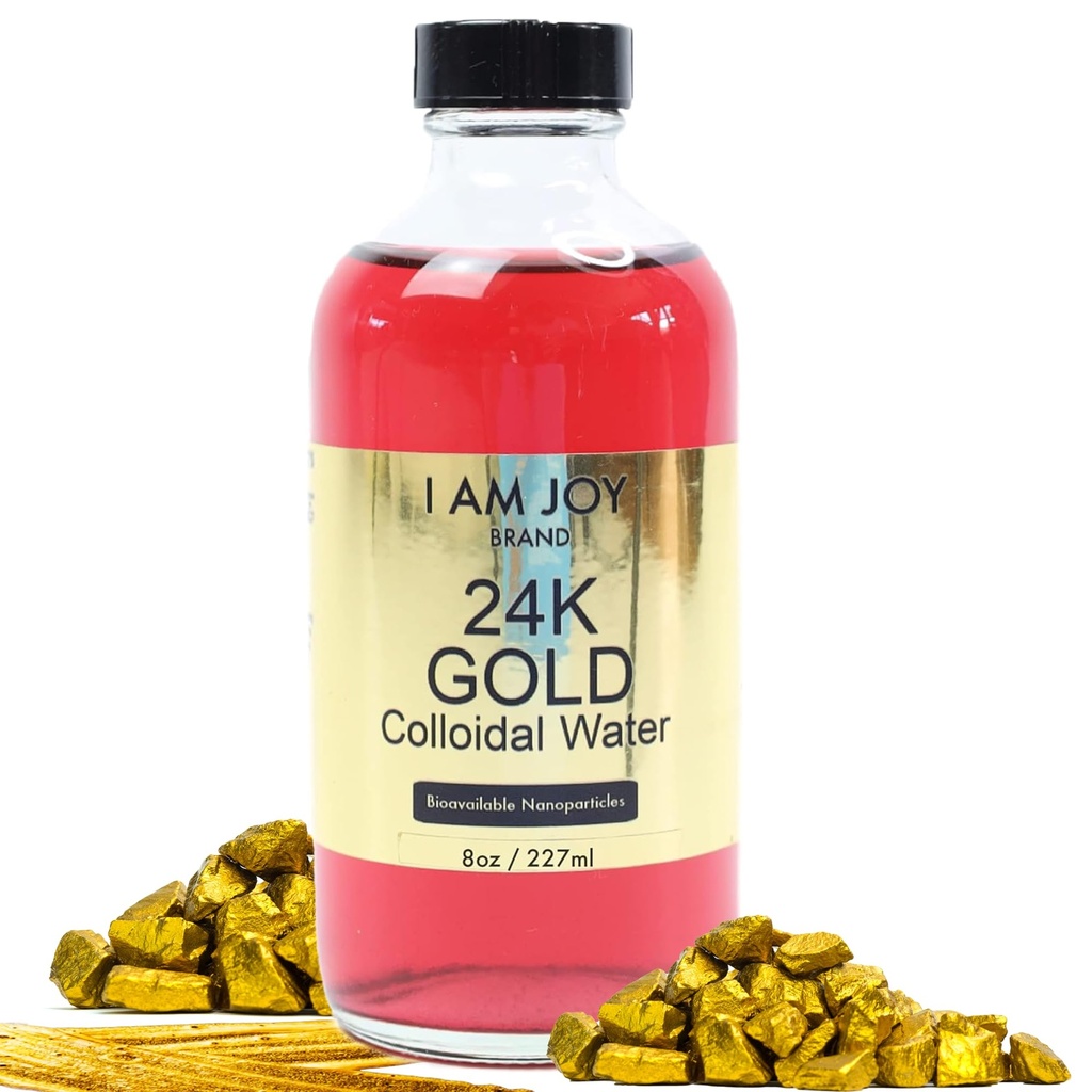 私は喜びです:液体のコロイドの金24k 99.99%の純粋な100ppm Rubyの赤水はすべての自然な電気分解の大きい8ozガラス ビンを基づかせていました