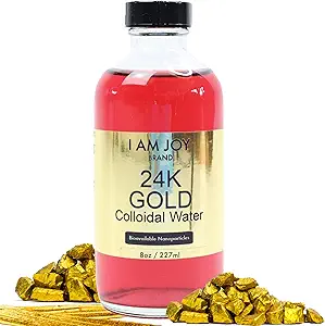 私は喜びです:液体のコロイドの金24k 99.99%の純粋な100ppm Rubyの赤水はすべての自然な電気分解の大きい8ozガラス ビンを基づかせていました