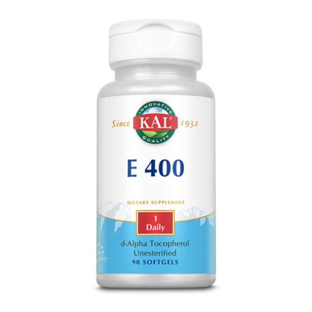 KAL E-400 Dアルファトコフェロール 400 IUのSoftgels、90の計算