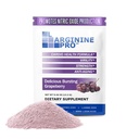 L-ARGININE PRO サプリメントパウダー | 30 パケットシングル サーブ トラベルサイズ | 5,500 L-アルギニン プラス 1,100 mg L-シトルリン, グレープ