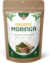 Organic Moringa Leaf Powder – USDA Certified Green Superfood | Natural Energy & Immune Support – Vegan, Non-GMO, Gluten-Free – Pure Raw Moringa for Smoothies, Teas, Cooking – 16oz Resealable Pouch