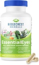 Ridgecrest Herbals EssentialEyes, Natural Eye Vitamin Supplements, Contains Lutein, Zeaxanthin, Bilberry Extract, Supports Eye and Vision Health (120 Vegan Caps, 30 Serv)