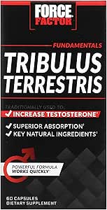 男性のための力率のTribulus Terrestris、テストステロンブースターおよび男性の生殖能力の補足、優秀な吸収のためのTribulusのエキスそして自然な原料、基礎シリーズ、1000mg、60のカプセル