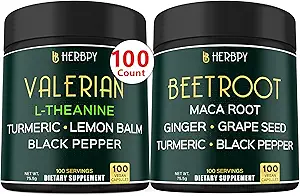 バンドル5in1 Valerian Rootサプリメント&6in1ビートルートカプセル - 残りの夜をサポート, 心の健康, 消化と免疫