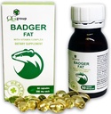 QGのグループBadgerの脂肪の多不飽和脂肪酸の自然な源- 60のカプセル、300のmg各