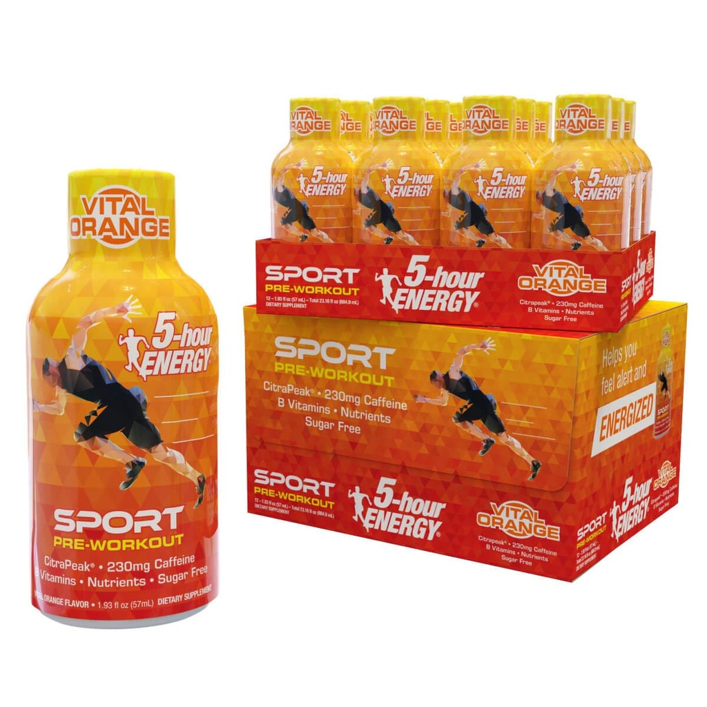5-Citrapeak、Vital Orange Flavor、Pre-Workout、24カウント(1.93 fl oz)によるエネルギー余分強さのスポーツの打撃