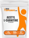 BulkSupplements.comアセチルL-カルニチンパウダー - ALCAR HCl、カルニチンサプリメント - Gluten無料、サービングあたり1.5g、100g(3.5オンス)(パッケージ1)