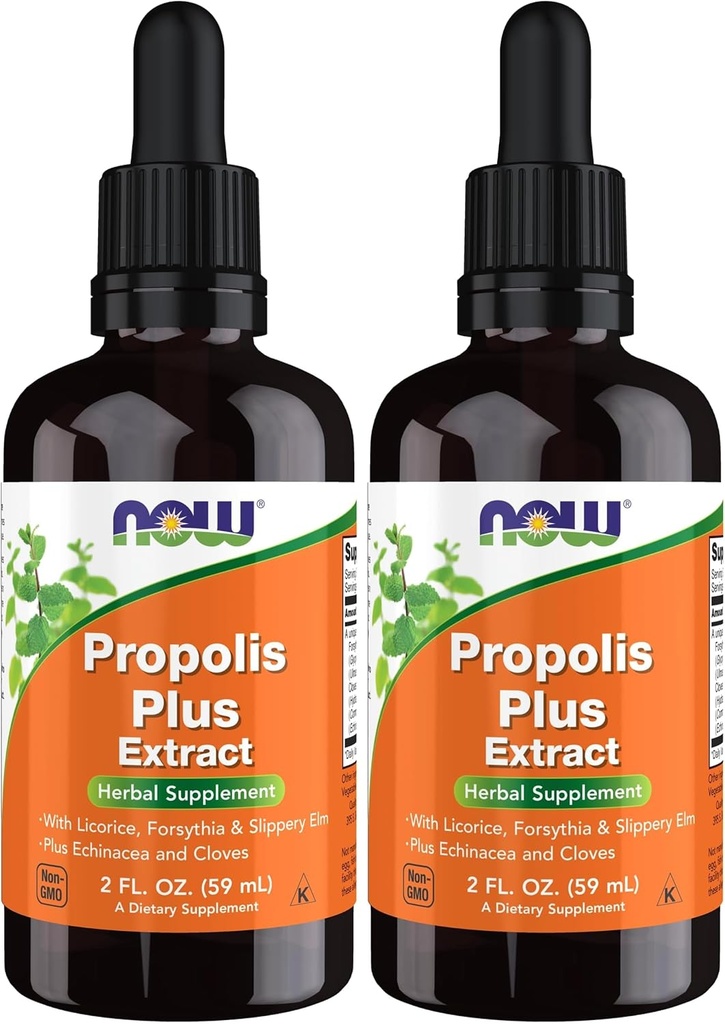 NOW Supplements, Propolis Plus Extract Liquid with Dropper, Herbal Supplement, 2-Ounce (Pack of 2)