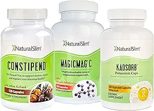 NaturalSlimの便秘援助バンドル - 便秘、Magicmag CとKadsorbバンドル - より良い消化システムと腸の健康、マグネシウムのクエン酸塩とカリウムの豊富な  フランク・サレズによって処方