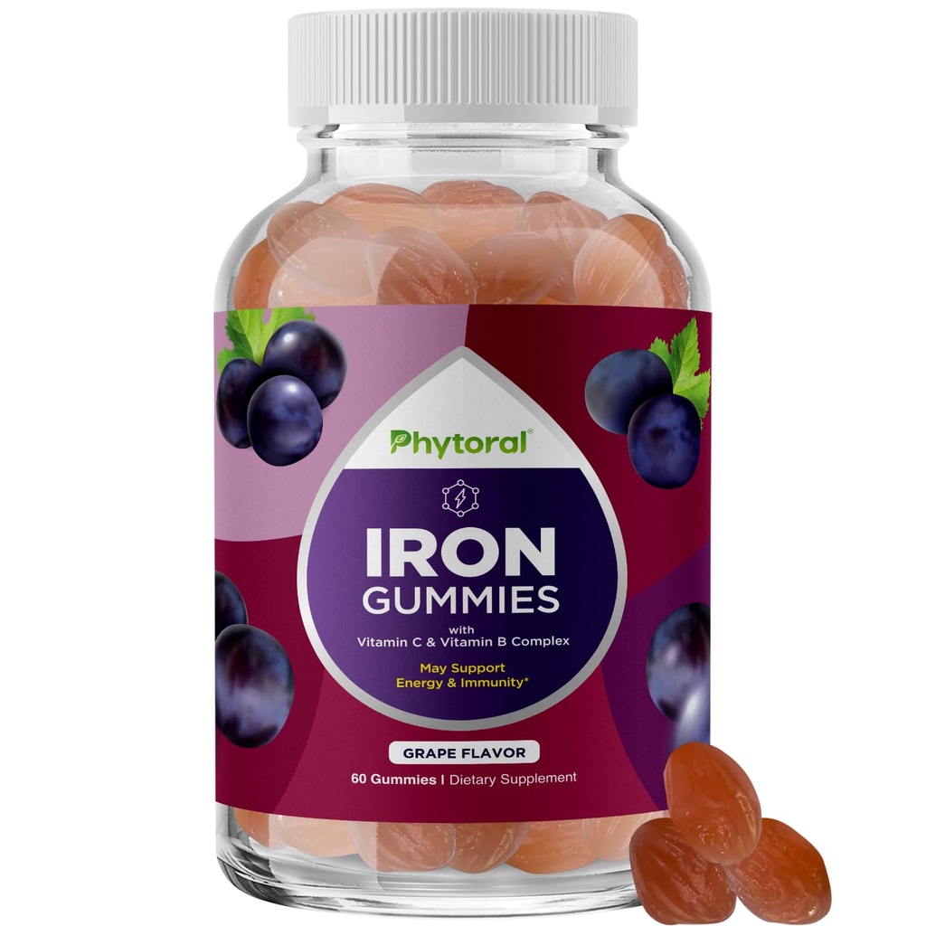 大人のための自然なMultivitaminの鉄のガミー - アイアンとエネルギーブーストBの複雑なビタミンの大人のGummyのビタミン - ガミーの補足および精神的な明快さの焦点Multivitamin