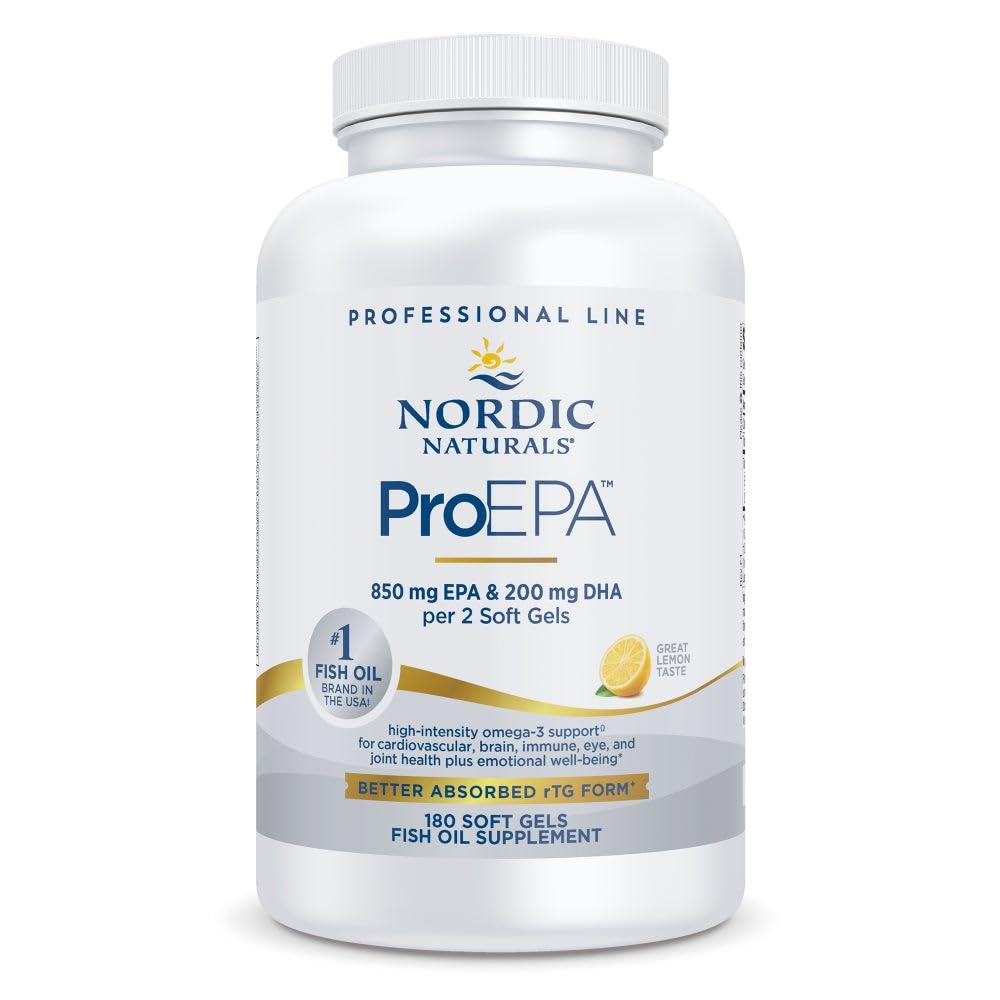 Nordic Naturals ProEPA、レモン - 180 ソフトジェル - 1210 mg Omega-3 - 高強度EPAフォーミュラヘルシーな気分、心の健康と細胞機能 - Non-GMO - 90 サービング