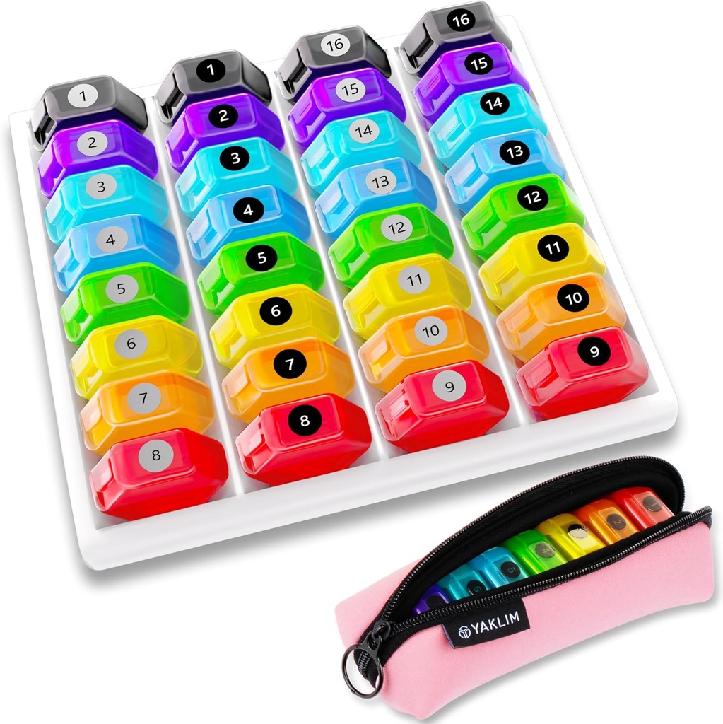 毎月の丸薬オーガナイザー1日:ラベル、携帯用毎月の丸薬箱、月の丸薬のホールダーのIthのビタミン、薬、魚油、補足のための携帯用ジッパー袋が付いている30日の丸薬のオルガナイザー