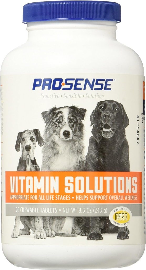 ProSense Vitamin Solutions 90 Count, Chewable Tablets for Dogs, Helps Support Overall Wellness (P-87039)