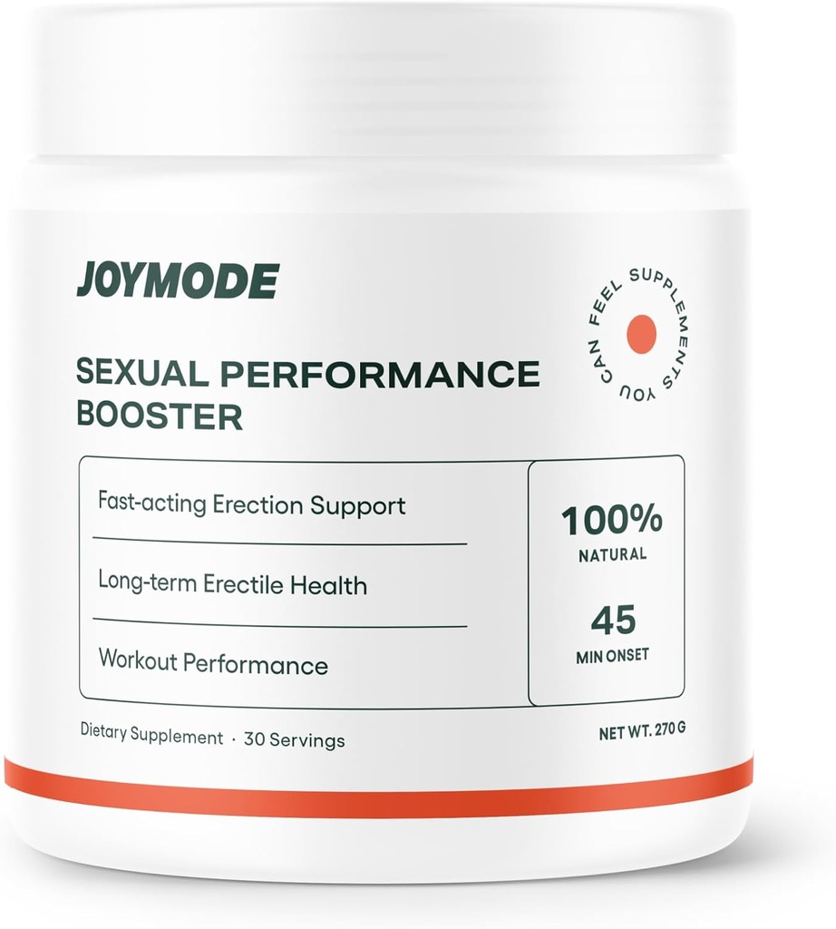 JOYMODE Performance Booster w/Arginine Nitrate, L-Citrulline, Vitamin C, and Ginseng - 30 Servings - Supports Nitric Oxide Blood Flow and Erection Quality