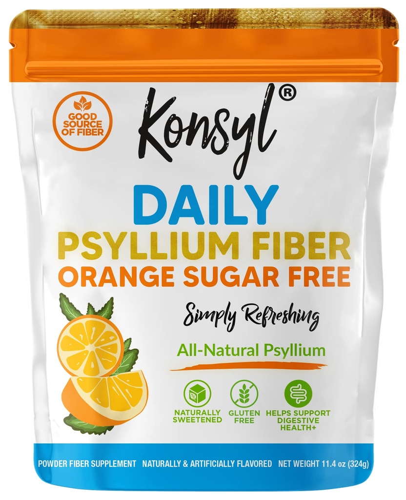 Konsylの毎日Psyllium繊維のオレンジ砂糖は放します