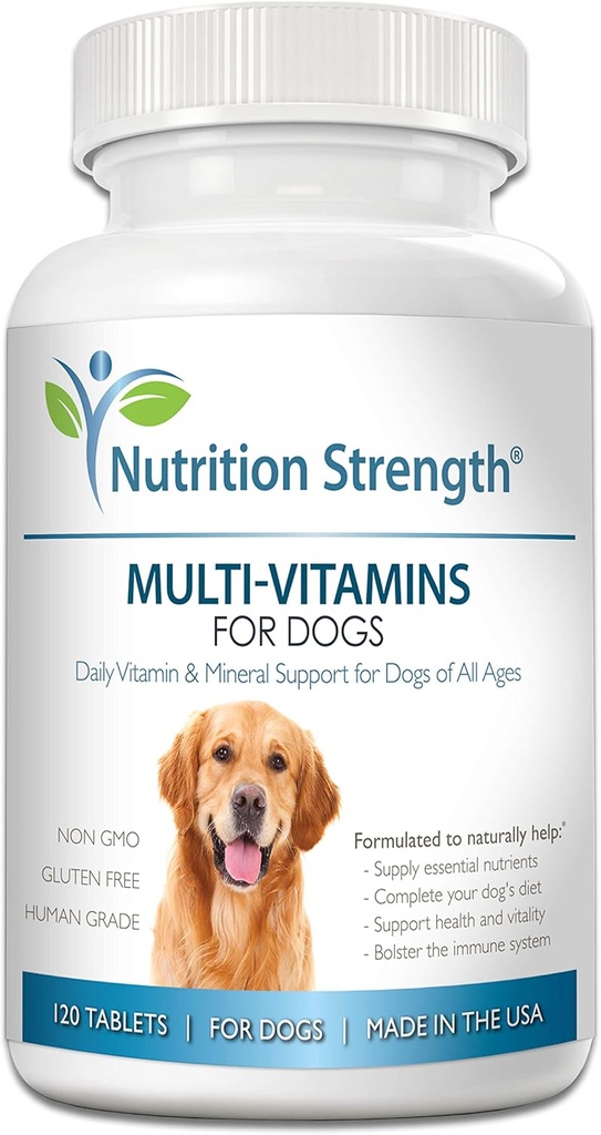 犬、毎日のビタミンおよびミネラル サポートのためのMultivitamins、すべての犬の品種およびサイズのための栄養犬の補足は、ペット、120の咀嚼可能なタブレットの免疫の健康を促進します