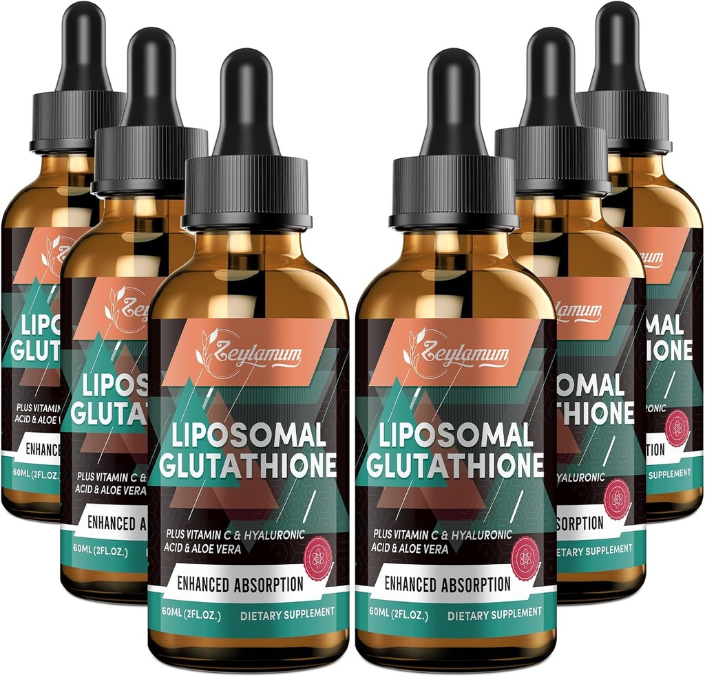 2000MG Liposomalのグルタチオンの液体の低下、超高い吸収、自然な解毒、免疫システム及び皮のSupprot*、L-グルタチオン、ビタミンC及びHyaluronic酸、カプセルの代わり、12.12 OZ