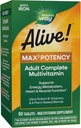 ネイチャーズ・ウェイ・アライブ! Max3の効力の毎日のMultivitamin、Methylated B12およびFollateのエネルギーMetabolism*、90のタブレットを支える超電位Bvitamins