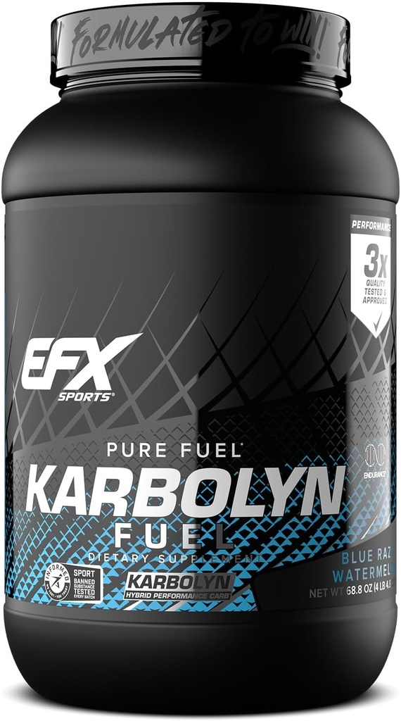 EFXスポーツカルボリン燃料 | 急速吸水粉 | 炭水化物パウダー | 炭水化物負荷・持続エネルギー | 急速回復 | 興奮剤フリー | 36 サービング(ブルーレイズ・スイカ)