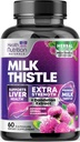 Silymarin Marianum & Dandelion Root Liver Health Support - 9:1 Extract Liver Cleanse Detox&Repair 1000mg相当 - Nature's Milk Thistle Supplements - 60カプセル