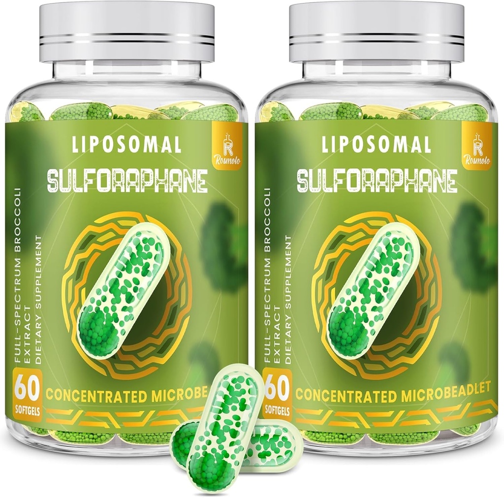 800のMGのLiposomal Sulforaphaneの最高の吸収及び効力、フル スペクトラムのBroccoliのエキス、酸化防止及び肝臓の補足、120のSoftgelsのための強力な二重配達
